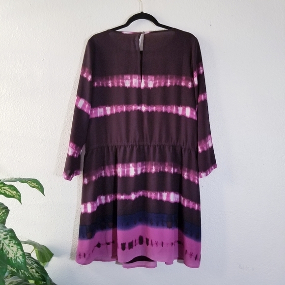 LOU & GREY Tie Dye Purple Mini Dress Medium - Picture 2 of 13
